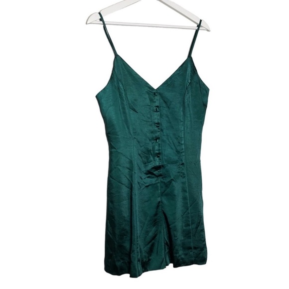 Endless Rose Satin Green Romper - Picture 3 of 7